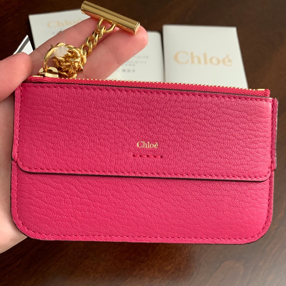 NWT Chloe Drew Card Case, Fuschia Rose - Picture 4 of 8